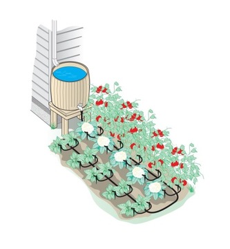 Капельная линия для полива цветов, овощей, комплект для полива, 33 м, 50 градусов