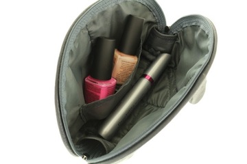 Kosmetyczka skórzana WIŚNIOWA bdb jakość skóra PL