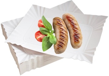 Tacki papierowe jednorazowe tacka na grill gofry frytki 14x20cm 100szt