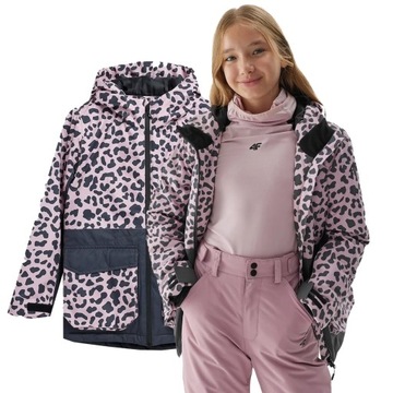ДЕТСКАЯ ЗИМНЯЯ КУРТКА С КАПЮШОНОМ 4F ДЛЯ ДЕВОЧЕК AW23F357