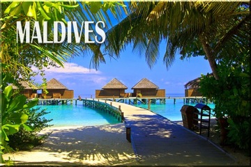 MALEDIWY MALDIVES WYSPY PALMY PLAŻA MAGNES MAGNESY NA LODÓWKĘ 02