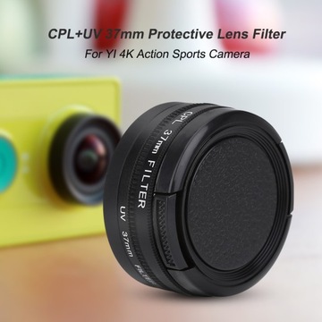 Filtr ochronny CPl UV 37 mm do kamery sportowej