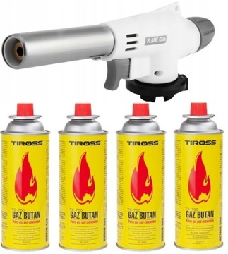PALNIK GAZOWY CERAMICZNY KARTUSZ LUTLAMPA + 4x GAZ