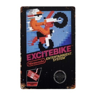 Plakat Tabliczka ozdobna metalowa retro EXCITEBIKE