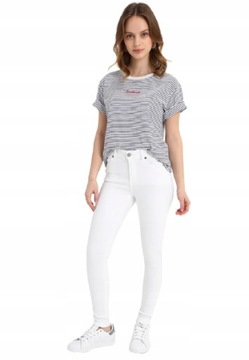 DR. DENIM SPODNIE JEANSOWE RURKI SKINNY L