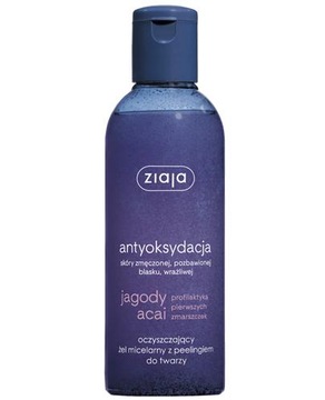 ZIAJA JAGODY ACAI Oczyszczający żel micelarny z peelingiem do twarzy 200 ml