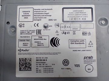 ДИСПЛЕЙ РАДИО НАВИГАЦИИ NAVI 3Q0035846B VW POLO 2G VI 18R