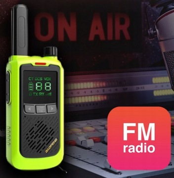 2 рации Baofeng BF-T17 + FM USB + ремешок, адаптер питания