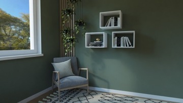 Regał ścienny, półka ścienna wisząca 40x30x20