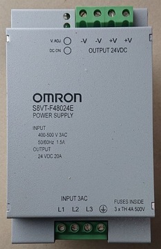 Zasilacz Omron S8VT-F48024E 3PH 24V 20A 480W
