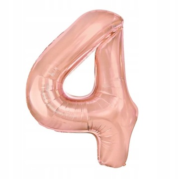 BALON CYFRA 4 ROSE GOLD CYFRY NA URODZINY DUŻY 100