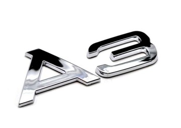 AUDI A3 ZNAK NÁPIS ZNAKY CHRÓM