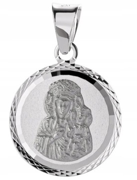 SREBRNY MEDALIK MATKA BOSKA CZĘSTOCHOWSKA MADONNA