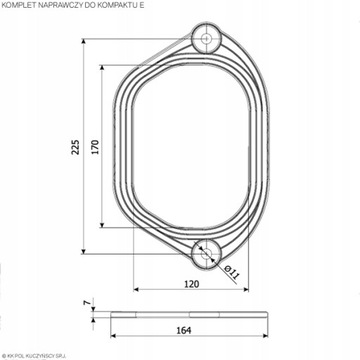 РЕМОНТНЫЙ КОМПЛЕКТ ДЛЯ КОМПАКТНОГО УНИТАЗА КРУГЛЫЙ ТИПА E