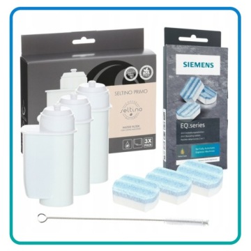 SIEMENS SET 3pc Фильтр для воды эспрессо-машины Descaler Tablets Brush