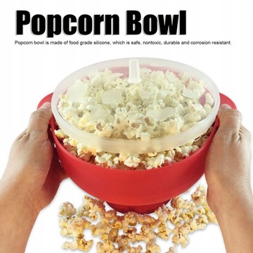 Duży pojemnik na popcorn do mikrofalówki z