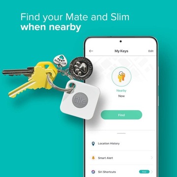 Tile Mate + тонкий ЛОКАТЕЛЬ ДЛЯ КОШЕЛЬКОВ И КЛЮЧЕЙ