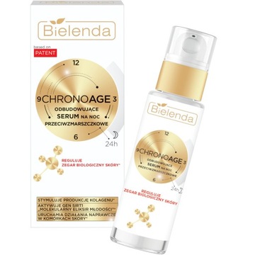 BIELENDA CHRONO AGE SERUM DO TWARZY PRZECIWZMARSZKOWE ODBUDOWUJĄCE NA NOC