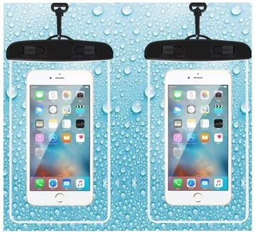 ZESTAW 2 SZTUK WODOODPORNE ETUI NA TELEFON DOKUMENTY BASEN PLAŻA PREZENT