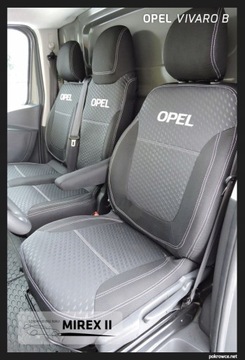 Pokrowce z tkanin Opel Vivaro B 3-osobowy