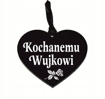zawieszka na znicz z grawerem KOCHANEMU WUJKOWI
