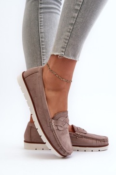 ЖЕНСКИЕ МОКАСИНЫ ИЗ ЭКО ЗАМШИ, КЛАССИКА, МОДНЫЕ, ЗОЛОТО 39