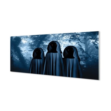 Ścienny panel Las drzewa straszne postacie 125x50