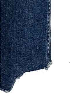 H&M Straight Cropped Jeans Dżinsy wysokim stanem proste nogawki jeansy 36 S