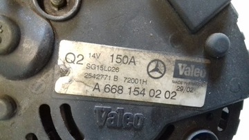 ALTERNÁTOR A6681540202 MERCEDES VANEO W414 1.7 CDI 01-