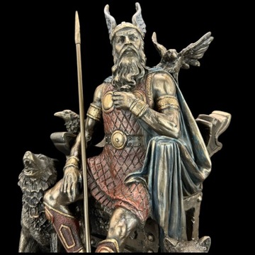 Статуэтка Скульптура Статуя СЕВЕРНЫЙ БОГ ОДИН СИДЯЩИЙ VERONESE WU69116A4