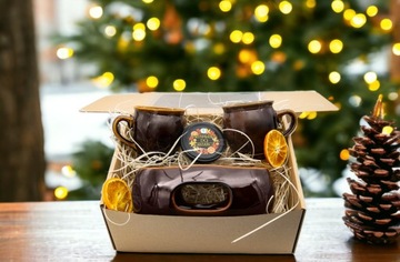 ПОДАРОЧНЫЙ НАБОР КЕРАМИЧЕСКИЕ КРУЖКИ ДЛЯ ГЛИНТВЕЙНА + СПЕЦИИ