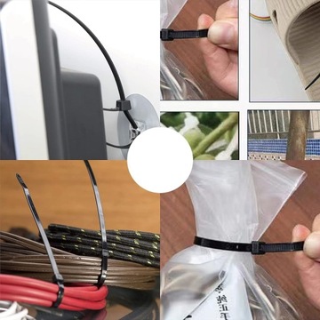 Кабельные стяжки Кабельные стяжки черные крепкие 2,5х200мм 100шт.