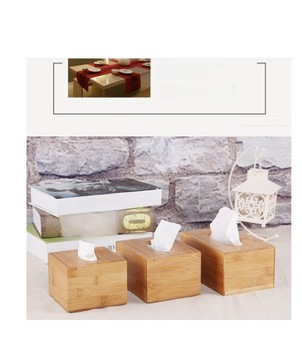 1 шт. ДЕРЕВЯННАЯ КОРОБКА ДЛЯ КВАДРАТНЫХ БАМБУКОВЫХ БУМАЖНЫХ САЛФЕТОК