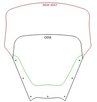 Туристическое лобовое стекло Yamaha TDM 900 2002-2010 newway, высокое лобовое стекло мотоцикла