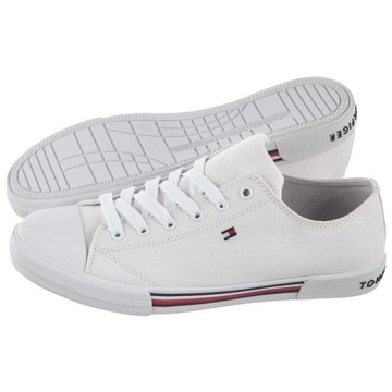 Buty Damskie Niskie Trampki Tommy Hilfiger T3X4-30692-0890 Białe