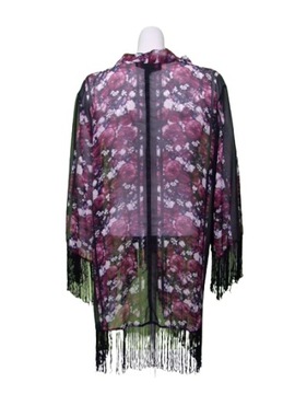 M5871 DAMSKA NARZUTKA KIMONO W KWIATY ROCK&RAGS M