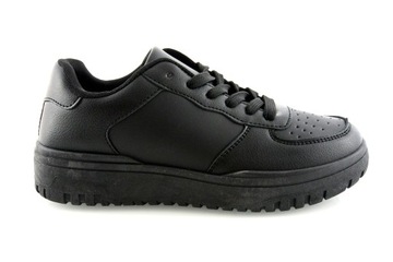 ЧЕРНЫЕ КРОССОВКИ SPORT CREEPERS, ТОЛСТАЯ ПОДОШВА, размер 37