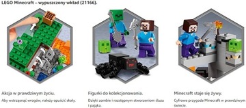 LEGO Minecraft 21166 Заброшенная шахта + LEGO Minecraft Armory 21252