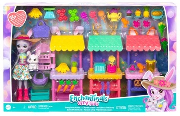Mattel Enchantimals Targ Króliczków Z Lalką HHC17