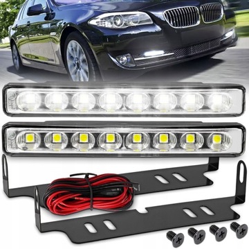 ФОНАРИ ДНЕВНЫЕ ХОДОВЫЕ ФОНАРИ АВТОМОБИЛЬНЫЕ ЛАМПЫ 8 SMD LED DRL АВТОМАТИЧЕСКИЕ E4