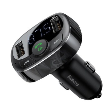FM-передатчик Bluetooth MP3, зарядное устройство Baseus 2xUSB + кабель USB-C для iPhone