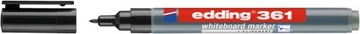 Маркер Edding 361 для сухого стирания, 1 мм, черный, 10 шт.