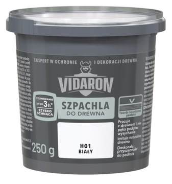 VIDARON SZPACHLA DREWNA BIAŁY H01 SZPACHLÓWKA 250g