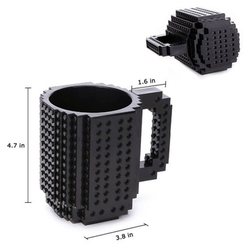 КРЕАТИВНАЯ КИРПИЧНАЯ КРУЖКА + БЛОКИ НАБОР БЛОКОВ В ПОДАРОК ​​ЕМКОСТЬ 350мл