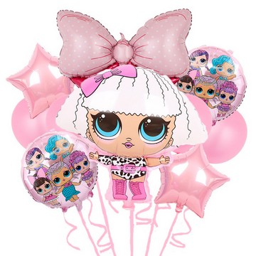 BALONY LOL SURPRISE URODZINY KOMPLET 10 pak 24H PL