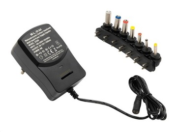 ZASILACZ IMPULSOWY UNIWERSALNY 7 KOŃCÓWEK 8W 0,5A REGULOWANY WIELOZAKRESOWY