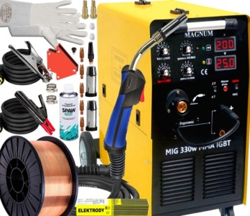 SPAWARKA INWERTOROWA MIGOMAT PÓŁAUTOMAT MIG 330W MMA IGBT 330A TIG 400V