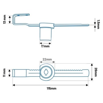 ЗАМОК ДЛЯ ВИТРИНЫ ZG02-2 XL