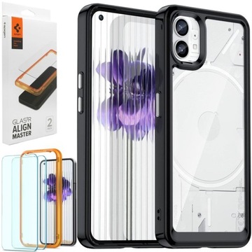 Etui 2x SZKŁO Spigen do Nothing Phone, HYBRID Case