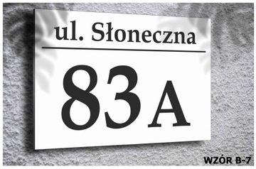 Tabliczka Tablica ADRESOWA ALUMINIUM Nr DOMU 20x30